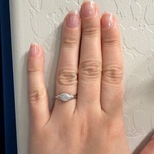 Pave diamond signet ring